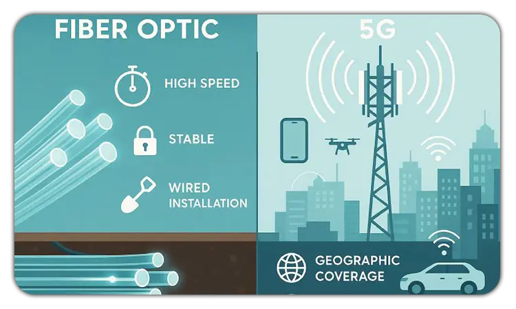 فیبر نوری یا 5g
